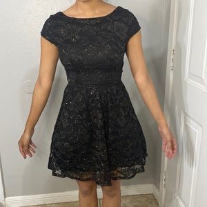 B darling black gold dress